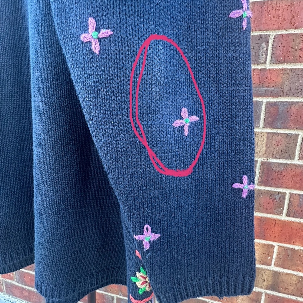 Vintage Fiorlini Cardigan Embroidered Cottagecore Knit BOHO 90s Artistic - Picture 9 of 17